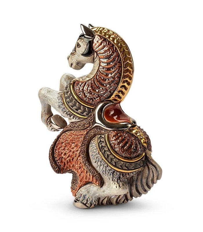 De_Rosa_Collections_figūra_pelēks_turnīra_zirgs_F258G-2